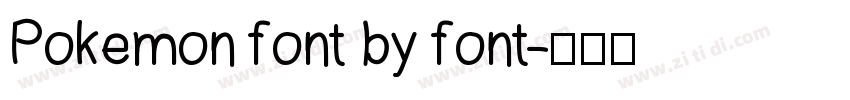 Pokemon font by font字体转换